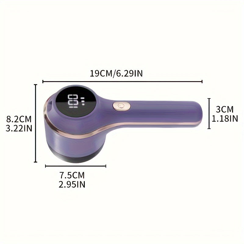 USB Rechargeable Fabric Shaver with LED Display Portable Lint Remover for Clothes Furniture