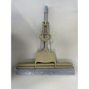 Convenient Sponge Mop on Wheels with Rubber Head for Easy Absorption