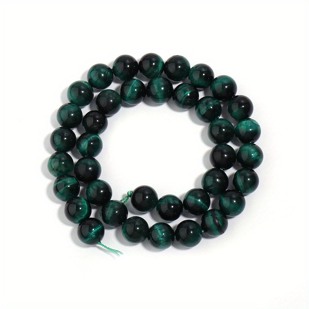 Green Tiger's Eye Beads 4-12mm Natural Stone for Jewelry Making 1 Strand