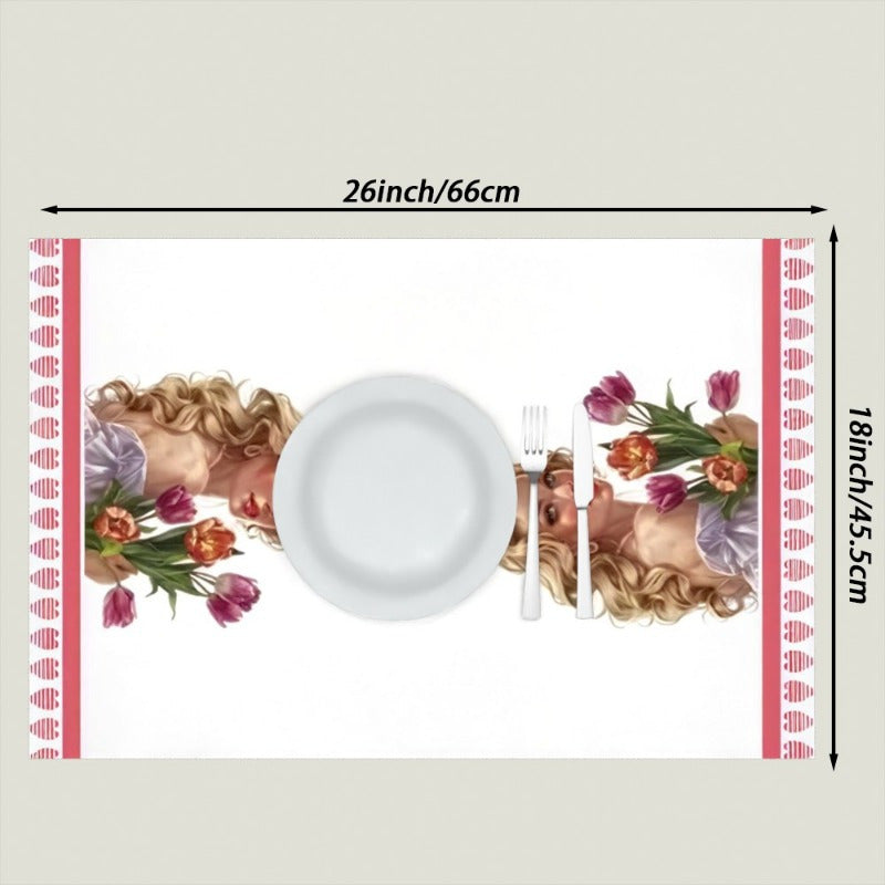 Набор из 2 кухонных полотенец Тюльпаны Блондинка Красота 45,72x66,04 см впитывающие