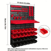 Wall-Mounted Tool Organizer for DIY, Woodworking, Automotive Storage Holds Sockets Screwdrivers Wrenches