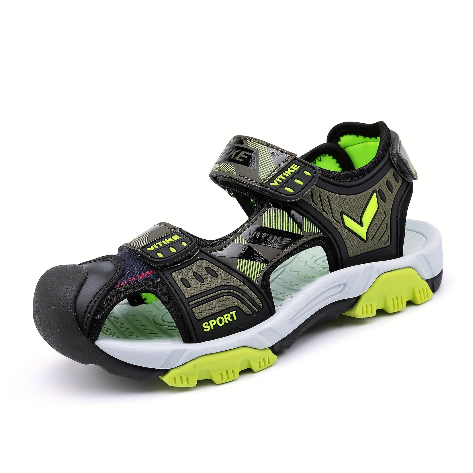 Детские дышащие сандалии для мальчиков и девочек, нескользящие, прочные, летние повседневные активные туфли