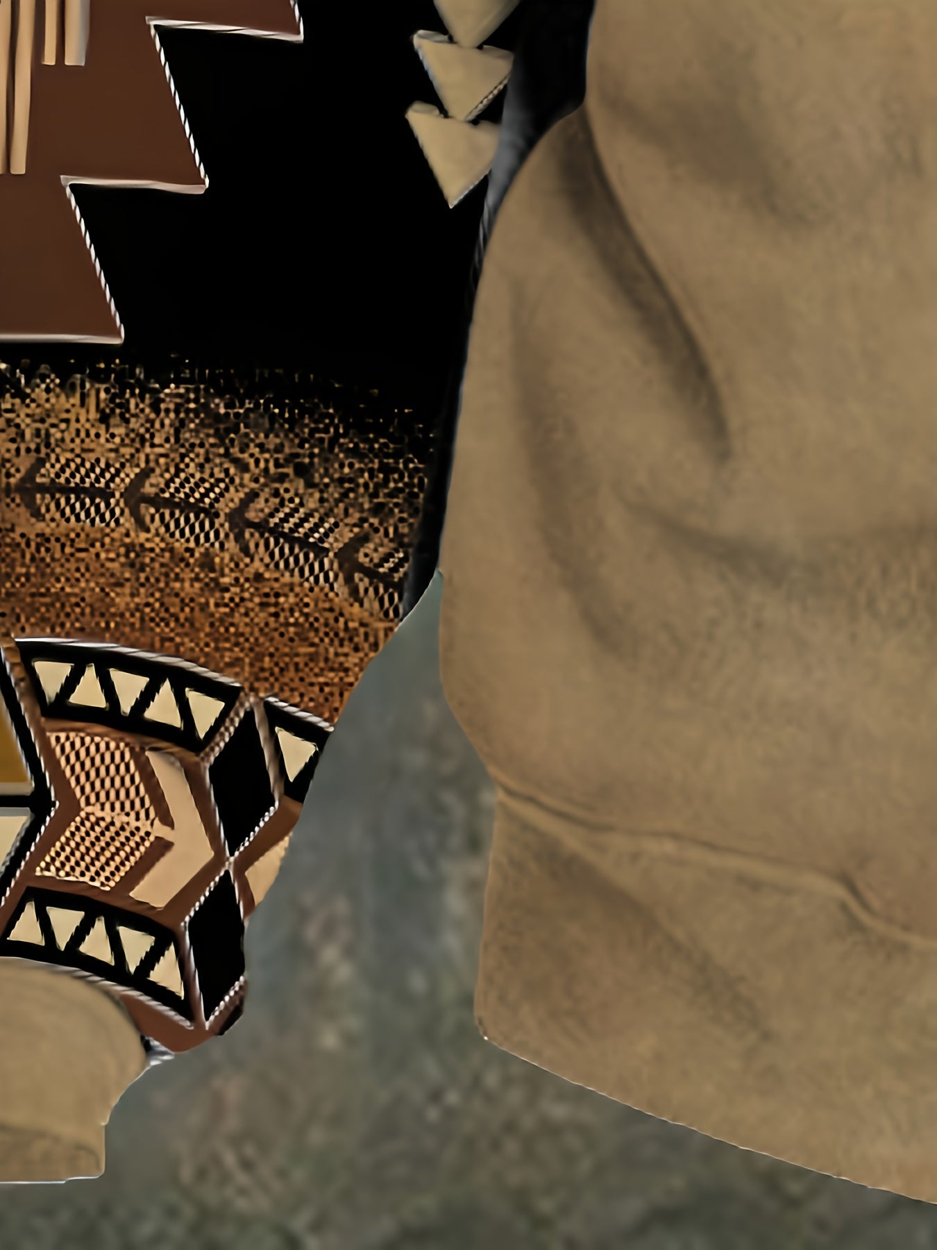 Plus Size Men's Long Sleeve Polyester Shirt with Stand Collar for Parties and Sports