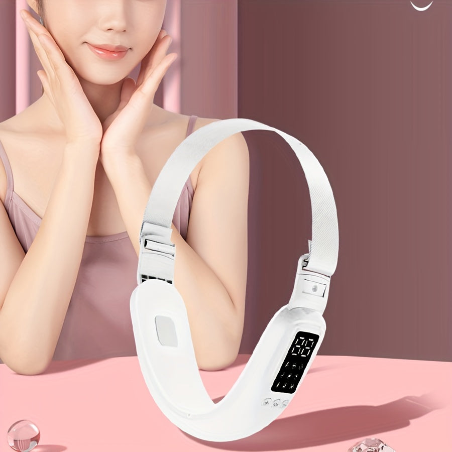 Electric V-Face Beauty Device with LCD Display and Rechargeable Lithium Battery