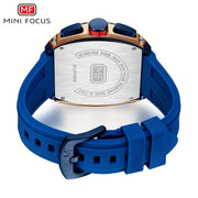 Reloj de cuarzo para hombre con correa de silicona, forma tonneau, puntero, deportivo, con pantalla luminosa