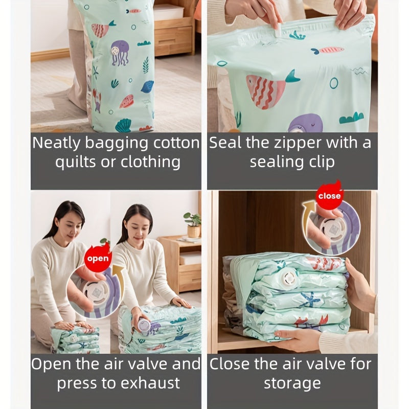 Plastic Vacuum Compression Bag for Clothes Bedding Lightweight Home Use