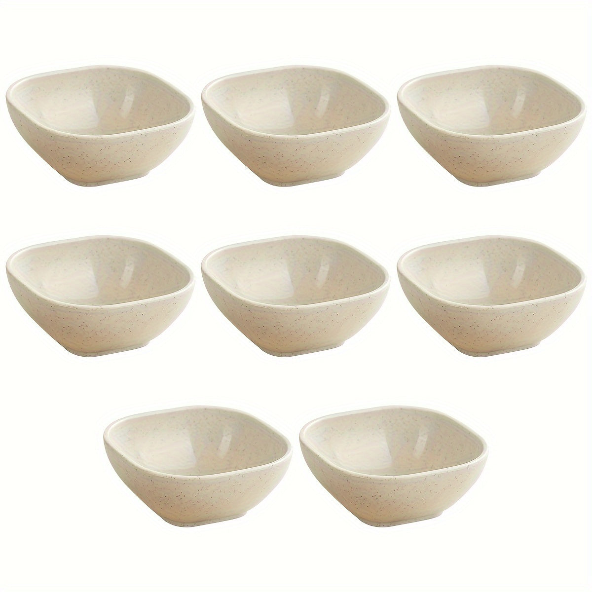 8 to 12 Square Ceramic Sauce Bowls for Korean, Chinese, Middle Eastern Cuisine