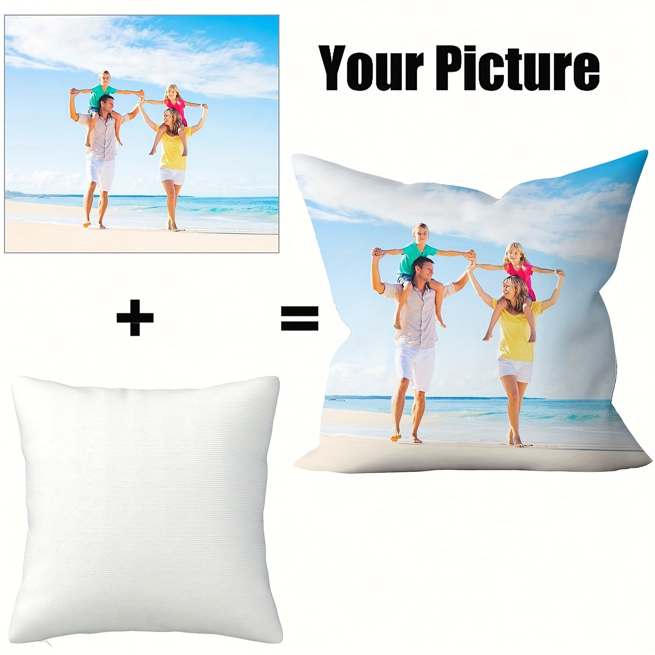 Personalized Photo Pillowcase for Mother's Day Father's Day Wedding Graduation Christmas