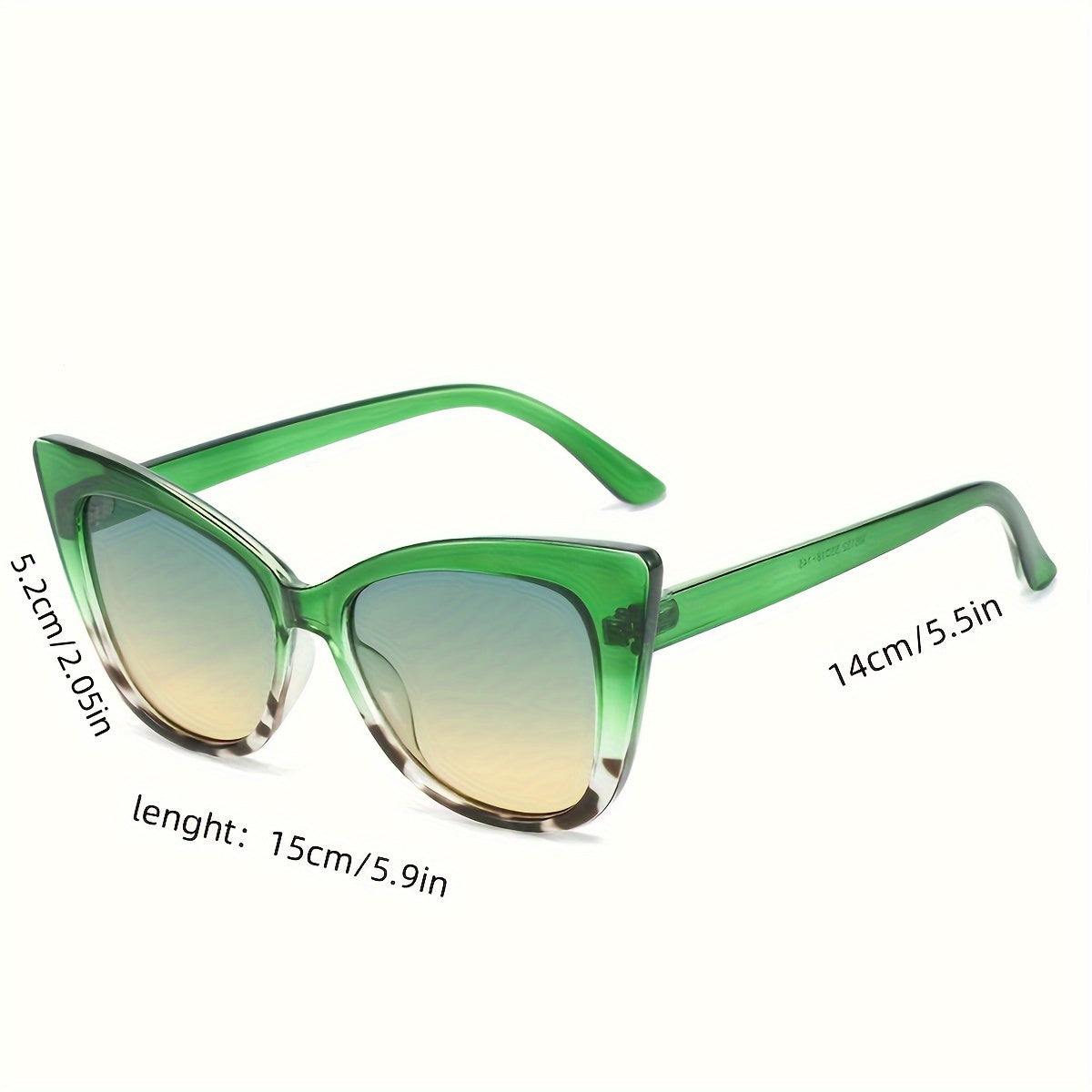 Women's Cat Eye Sunglasses with Gradient Color and Stylish Frame