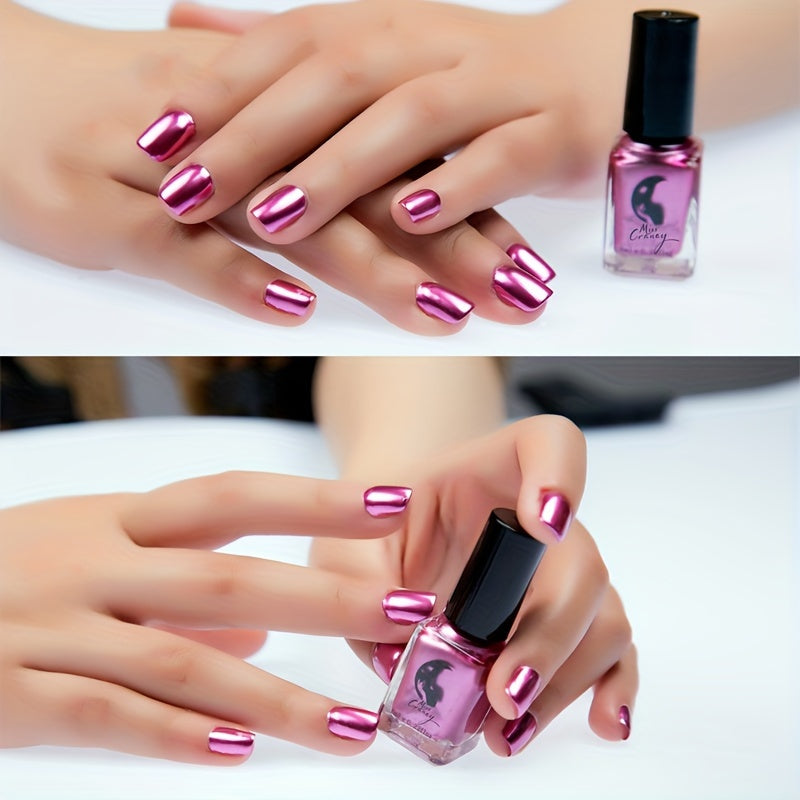 Women's Metallic Nail Polish in Gold, Fast-Drying Sparkling Gel