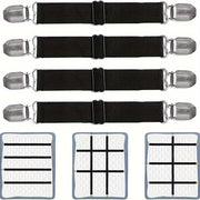Nylon Bed Sheet Fasteners Clips Secure Bed Sheet Straps with Clasps for Furniture