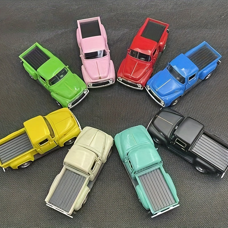 Pink and Red Pickup Truck Ornament with Chrome Accents, Openable Doors and Hood