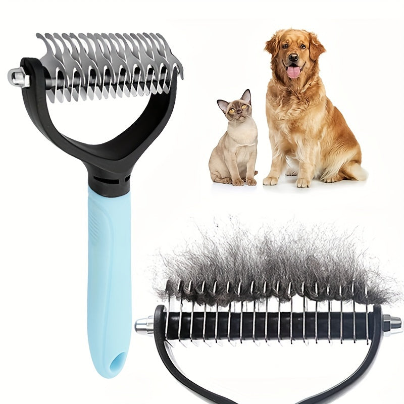 Stainless Steel Pet Comb for Cats and Dogs Tangles and Mats Removal Durable Grooming Tool