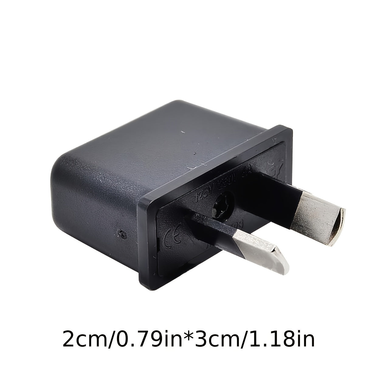 Avstraliya va Yangi Zelandiya standarti bo'yicha slit-pin quvvat adapteri 220-240V qora sayohat uchun devor rozetkasi