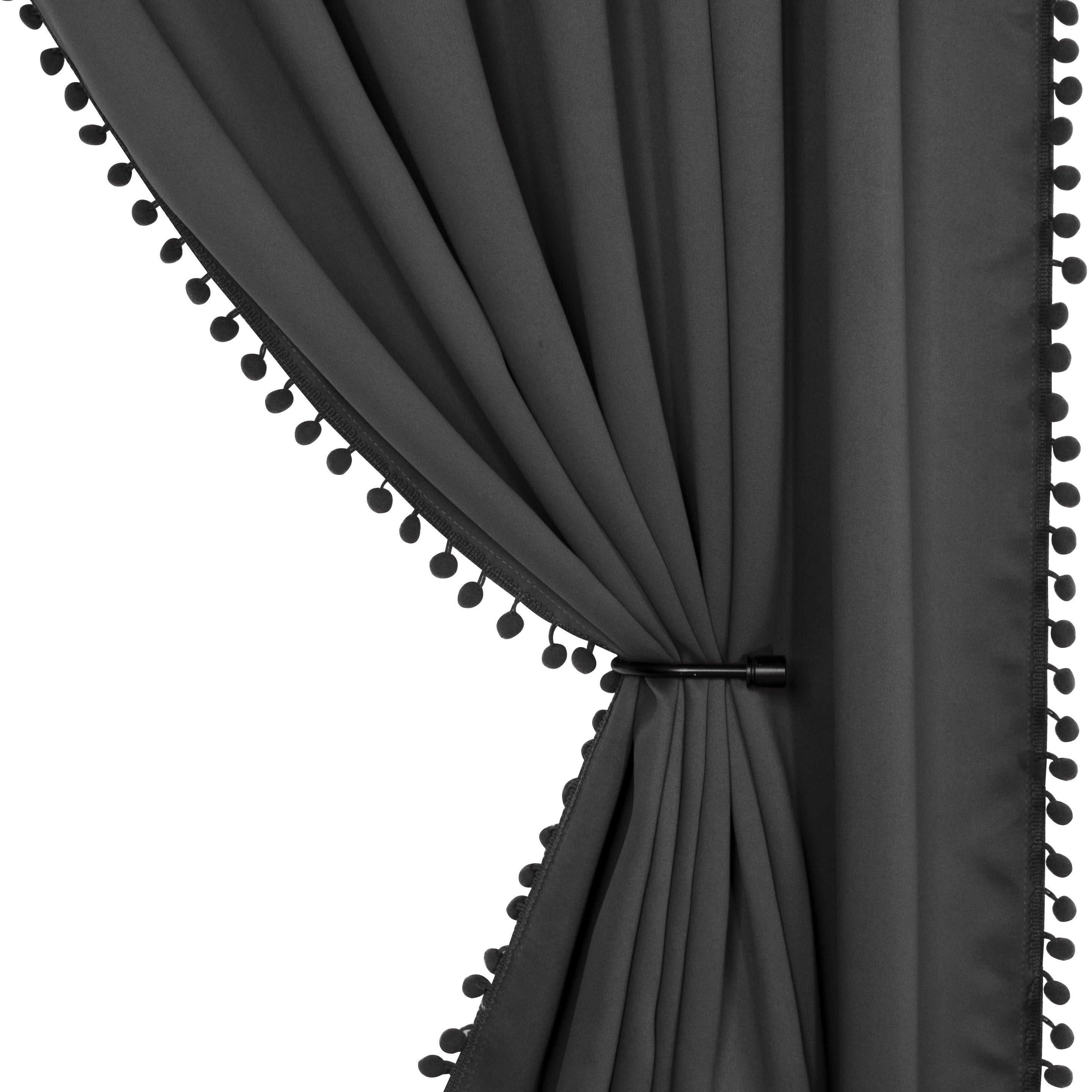 Thermal Insulated Blackout Curtain Panel for Living Room and Kitchen, Rod Pocket Design