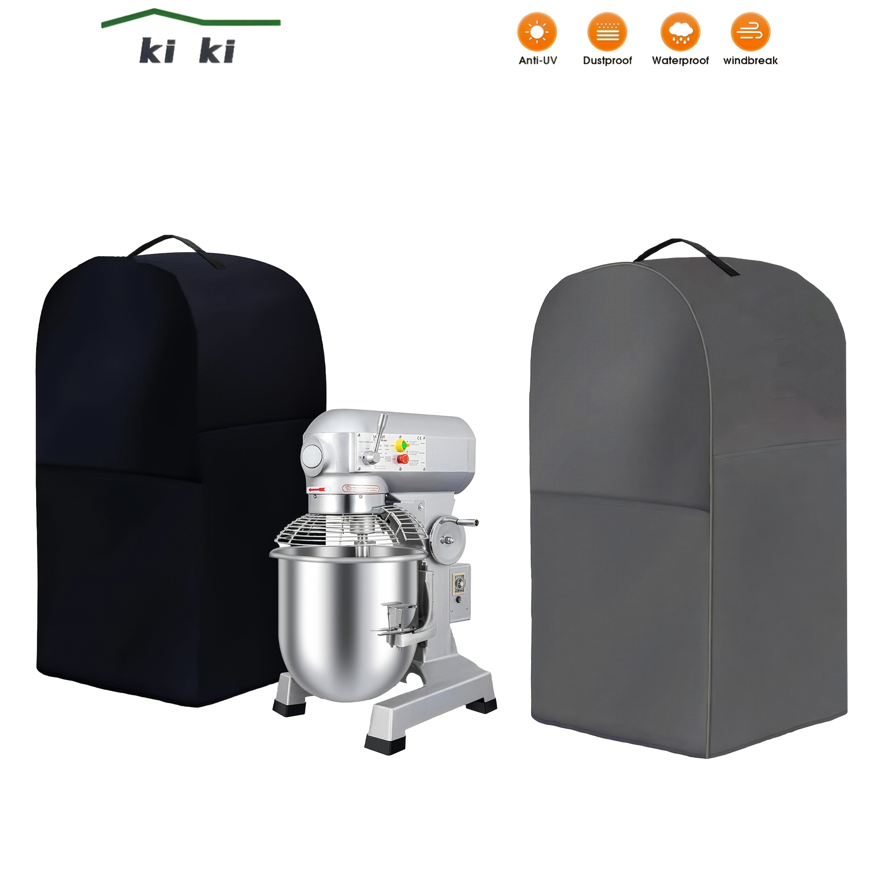 Black Oxford Fabric Waterproof Blender Cover for 15Qt and Smaller with Handles