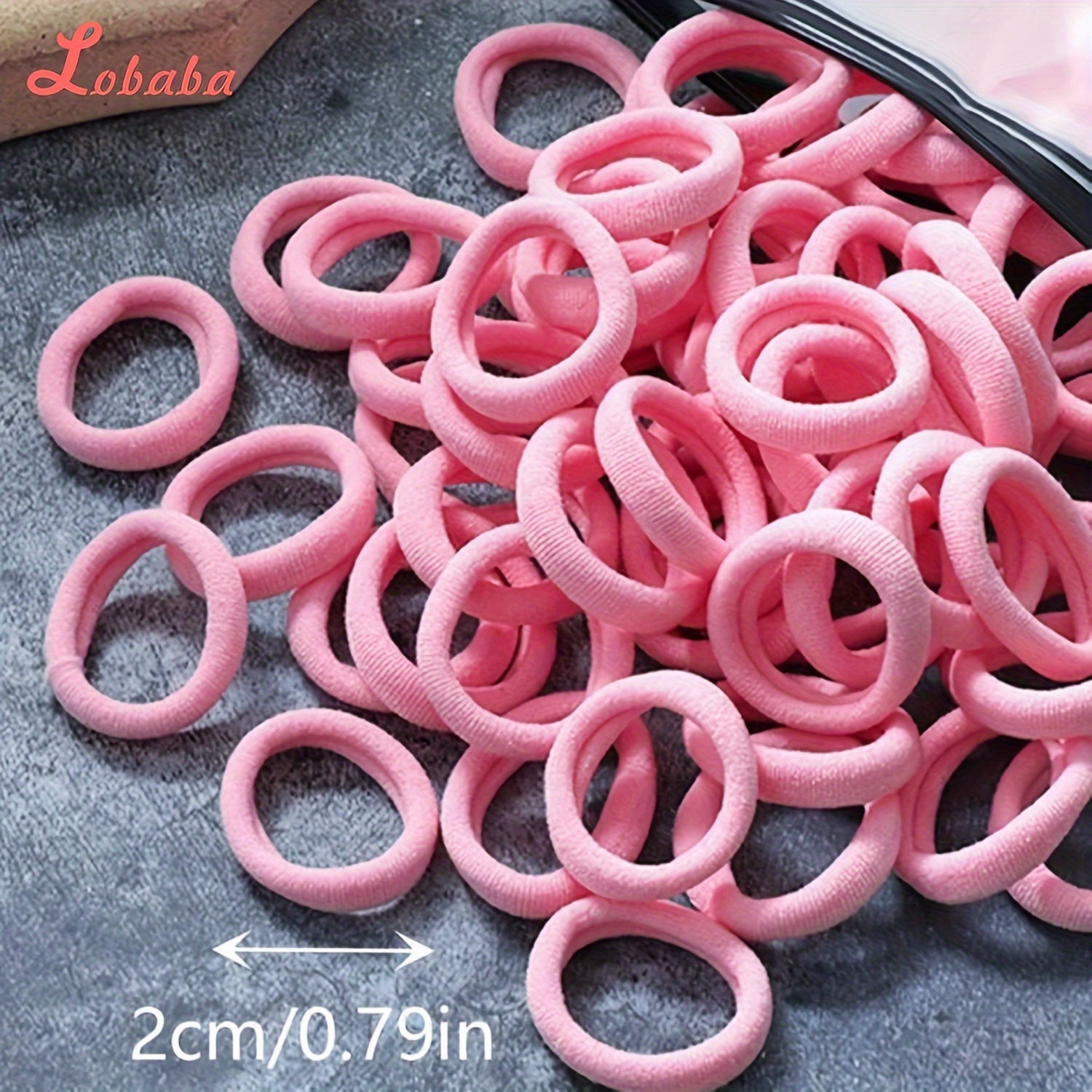 300PCS Elastic Hair Ties for Teens and Adults Seamless Rubber Bands in Mixed Colors