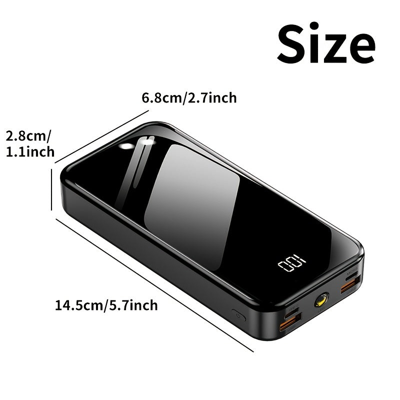 20000mAh Power Bank with 22.5W Fast Charging LED Display Dual Input Portable