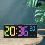 Digital Alarm Clock Voice Control Dual Alarm Night Mode Adjustable Brightness USB Powered