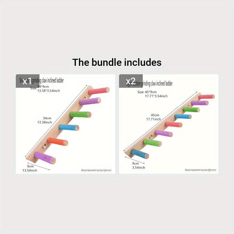 Natural Cork Bird Perch Ladder Climbing Toy for Parrots Claw Grinding