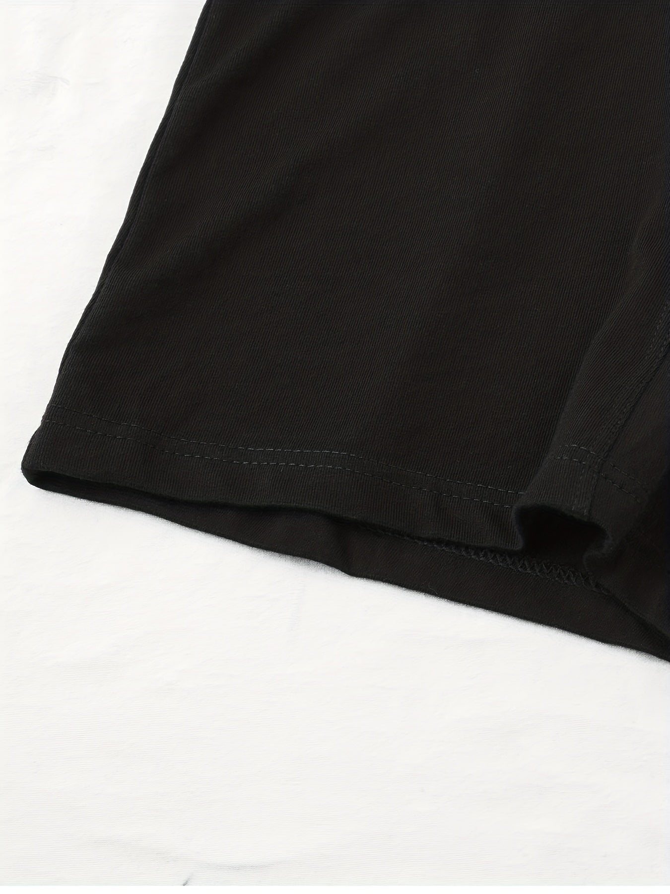 Men's Cotton Boxer Briefs 5-Pack Breathable Solid Color Stretch Underwear Black