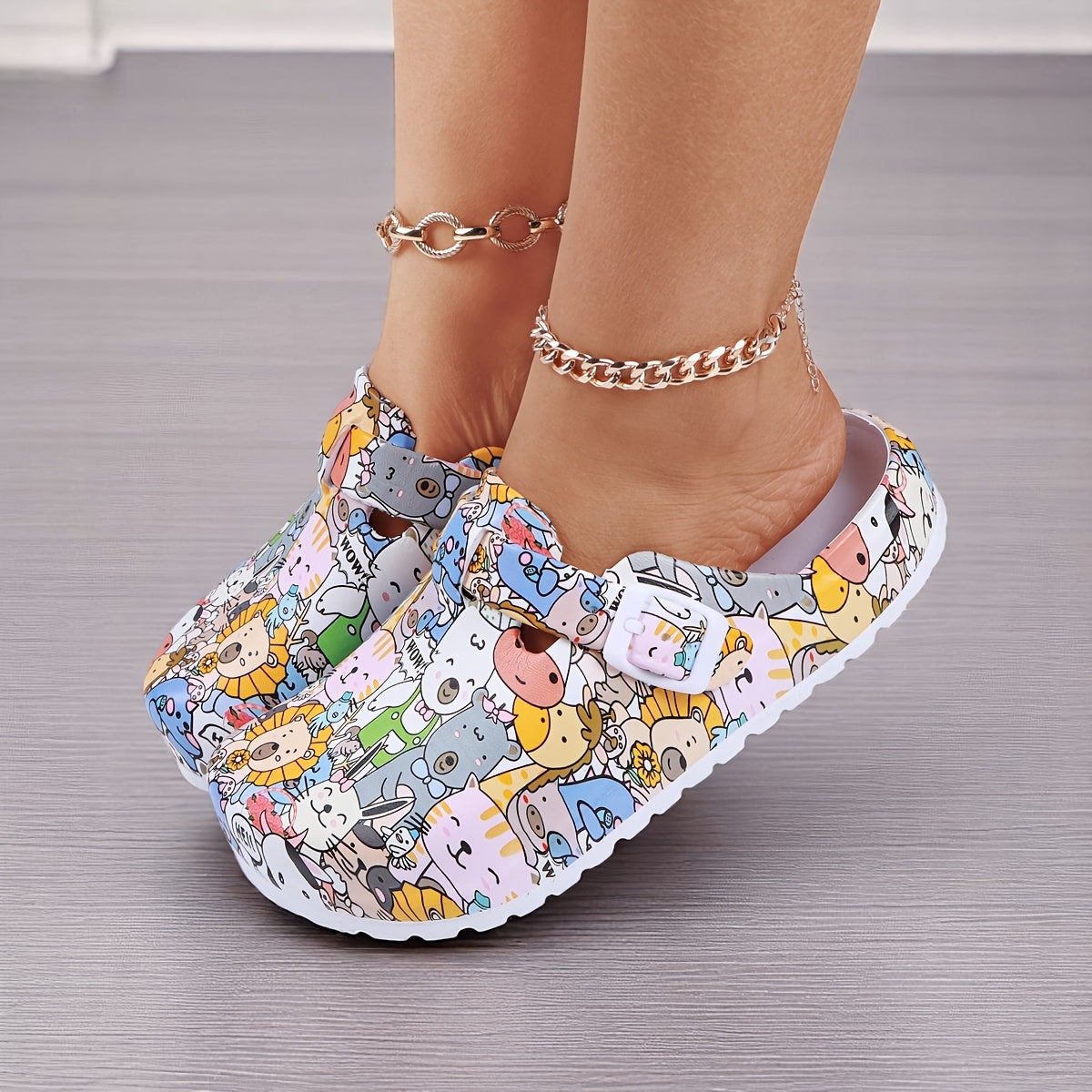 Women's Animal Print Indoor Slippers Lightweight Breathable Home Shoes