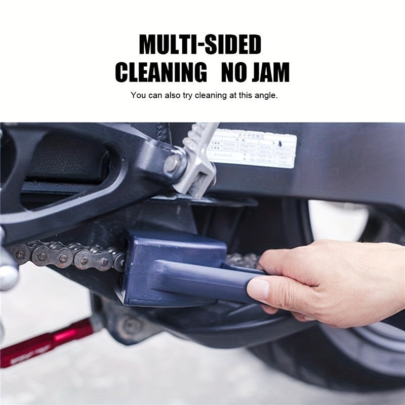Motorcycle Chain Cleaner Durable ABS Black Easy-Clean for Touring Bikes