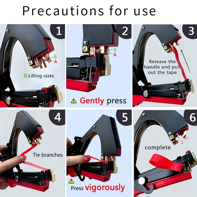 Herramientas metálicas para atar plantas para enredaderas y ramas en jardinería agrícola