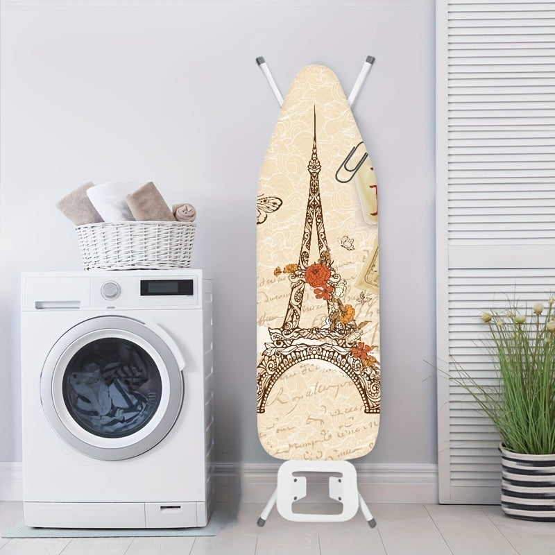 Elegant Eiffel Tower Print Ironing Board Cover 38x137 cm Stain-Resistant Padding