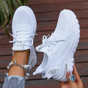 Women's Mesh Sneakers Lightweight Non-Slip Running Shoes White Casual Allseason