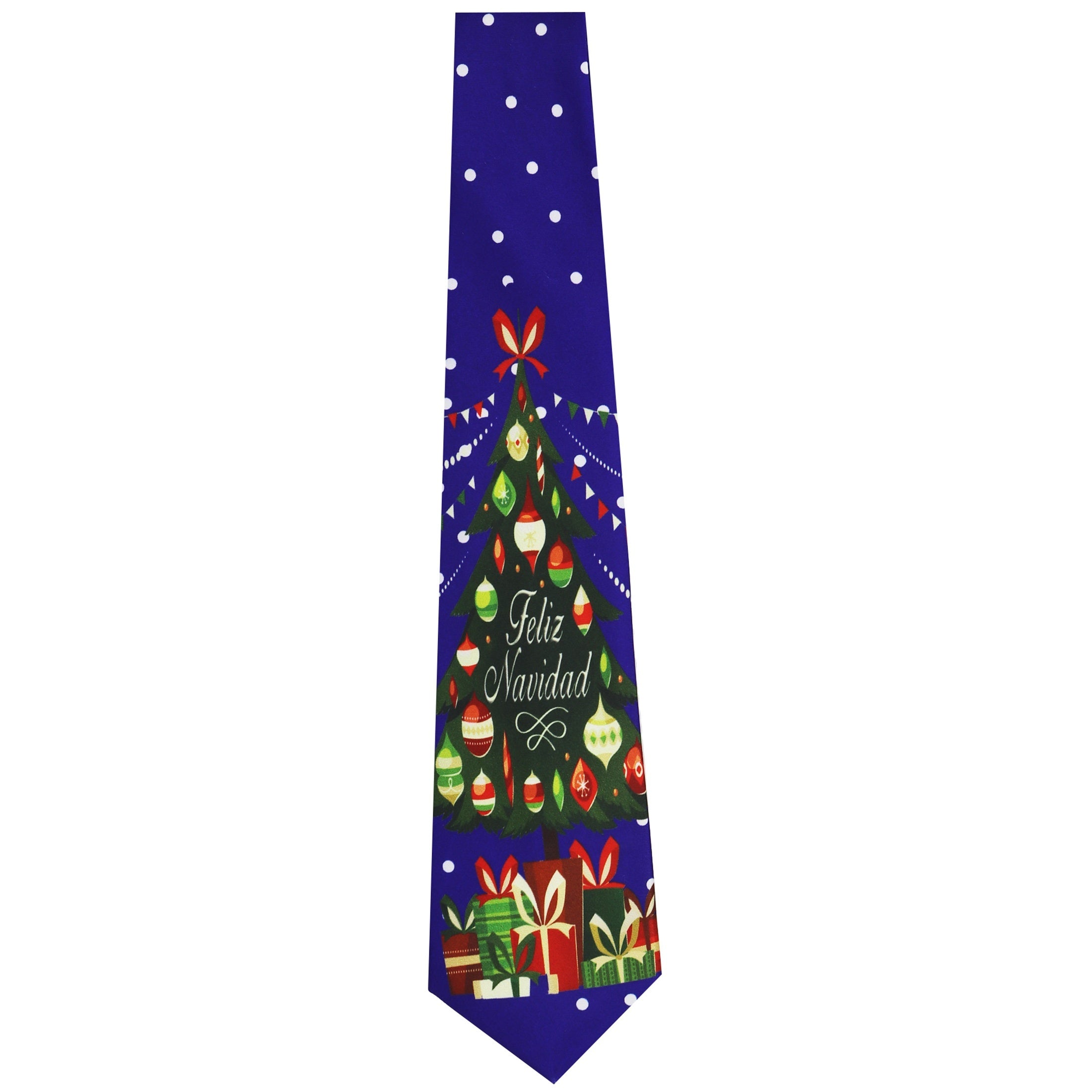 Unisex Christmas Tie Polyester Santa Snowman Candy Cane Holiday Party Accessory
