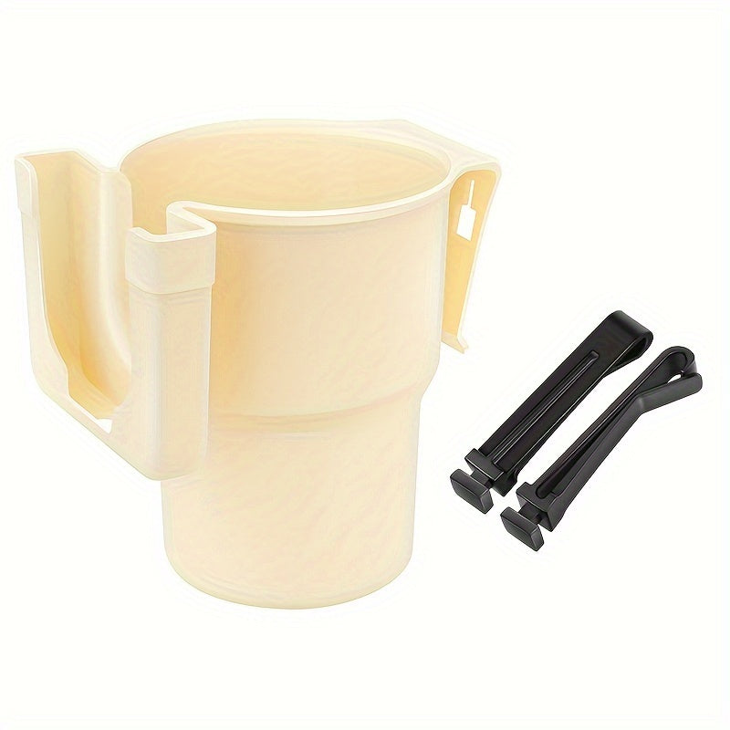 Multi-Purpose Car Cup Holder with Phone Stand Durable PP Vent Clip Adjustable Organizer