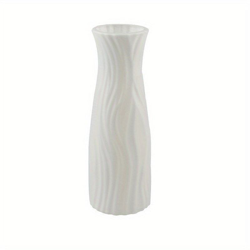 Ceramic Look Plastic Vase for Home and Office Decor