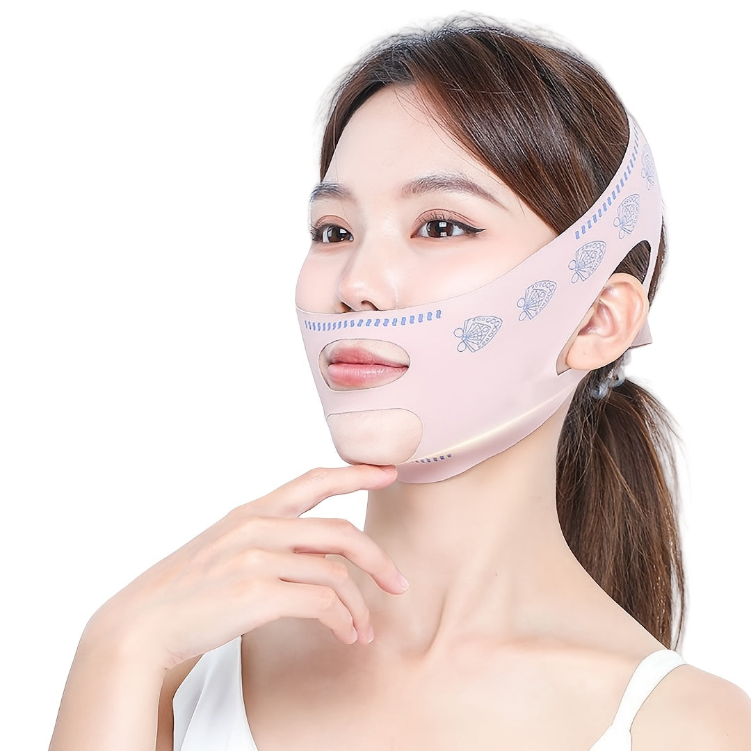 Face Lifting Mask with Facial Training Band for Skin Tightening and Face Slimming