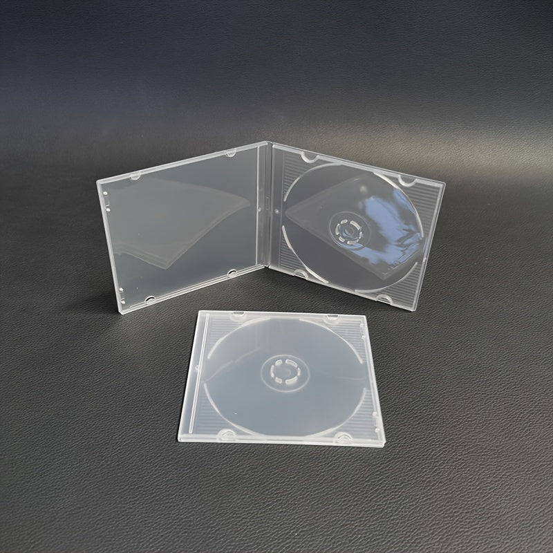 Transparent CD/DVD Case, Compact Storage Box for 3-Inch Discs, Sturdy PP