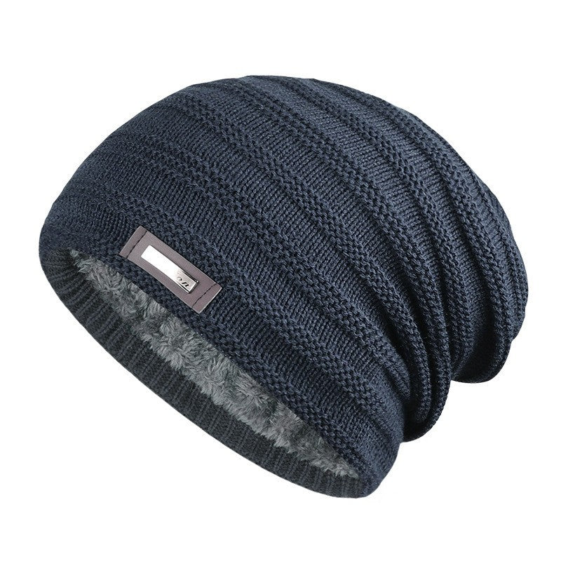 Men's Fleece Knitted Winter Hat Warm Outdoor Cap