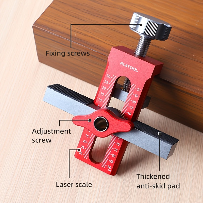 2 in 1 Cabinet Door Installation Positioner Aluminum Alloy Non-Slip Clamping Range 7-40mm