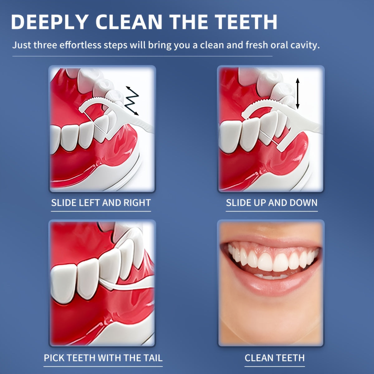 Dental Floss Pack of 100 or 500 Ultra-Fine Smooth Strong Unflavored Household Use