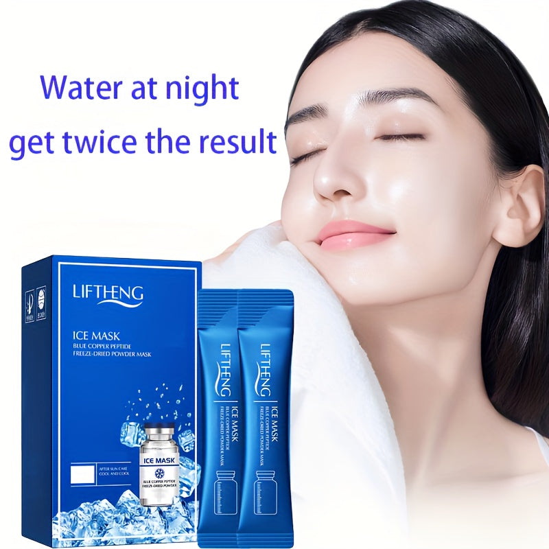 Blue Copper Peptide Face Mask Powder Gel for Night Moisturizing Hydrating Dry Skin