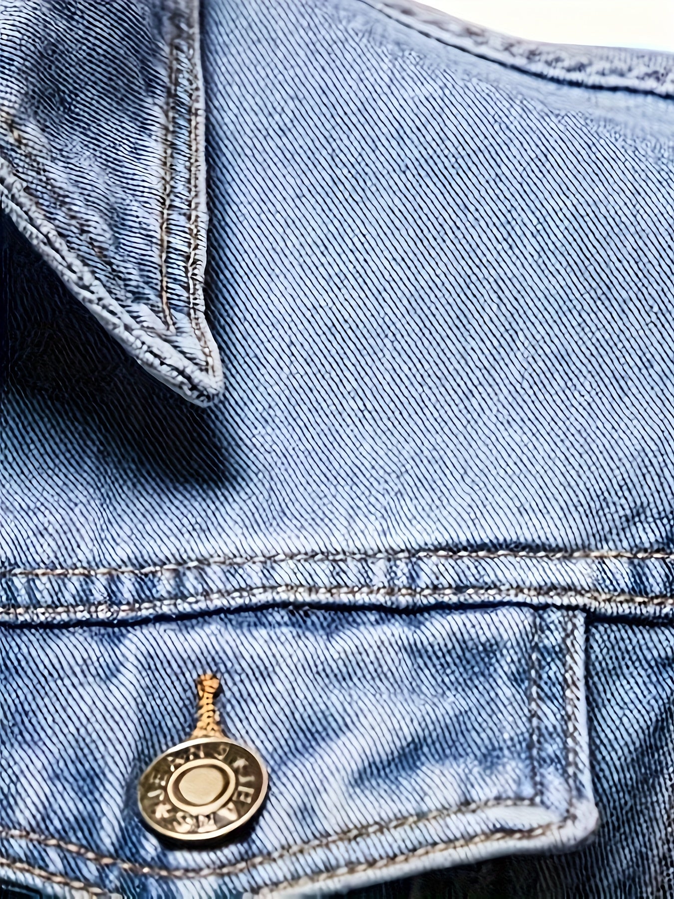 Men's Denim Jacket Casual Street Style Woven Non-Stretch Long Sleeve with Pockets