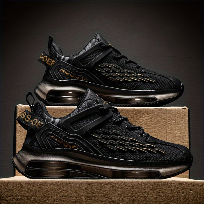 Men's Low Top Running Shoes Lace-Up Fabric Upper PVC Sole Casual Sneakers