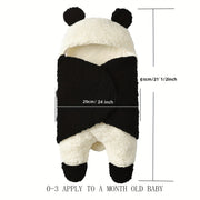 Baby Swaddle Blanket for Newborns Monochrome Black and White Lamb Cartoon Soft Cotton