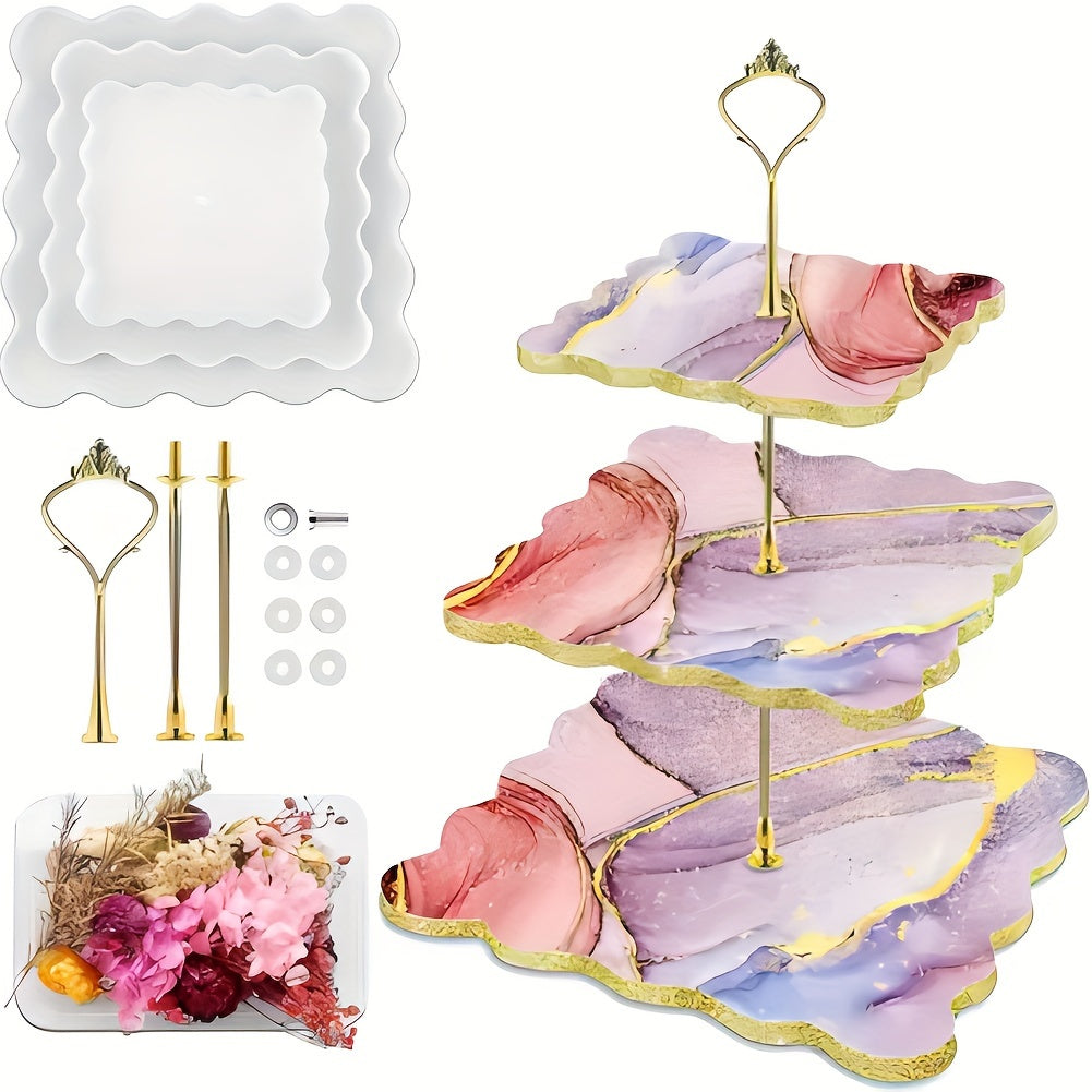 Silicone Resin Mold for Making Paper Cup Service Stands and Storage Trays 3-Layer