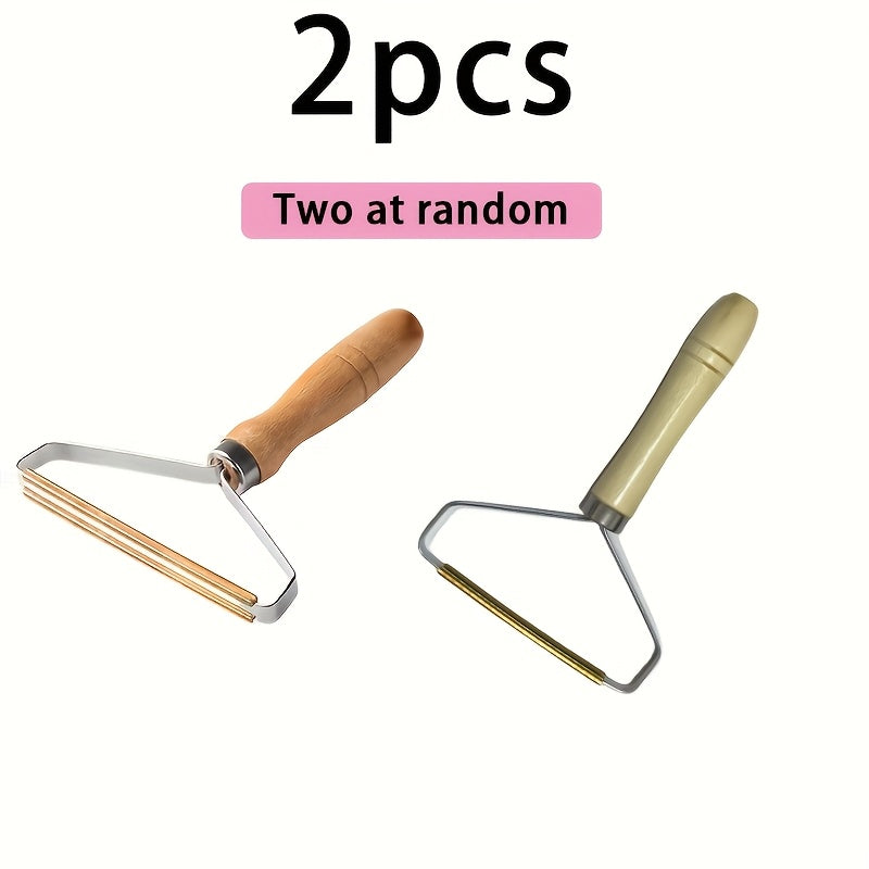 Portable Manual Lint Remover 2-Pack for Pet Hair Clothes Sofa Carpet Fabric Shaver