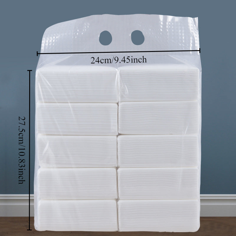 10 ta 3000 qalin, yuqori sifatli qog'oz sochiq to'plami. Ko'p qatlamli, namlanadigan, mustahkam va singdiruvchi yog'och materialidan tayyorlangan. Uyda, ofisda, ochiq havoda yoki RVda foydalanish uchun mukammal. Har bir varaq alohida shakllantirilgan.