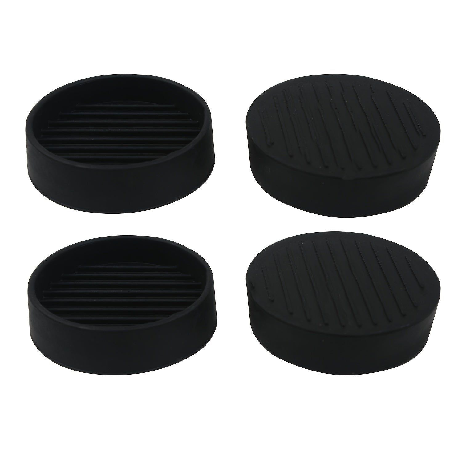 Pack de 4 protectores antideslizantes negros de 5,08 cm para patas de muebles, protectores antideslizantes para muebles