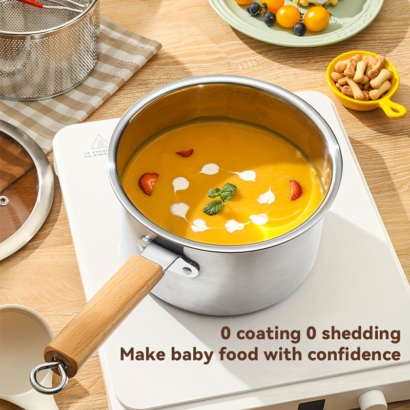 Stainless Steel Deep Fryer with Basket for Fish and Fries Camping Induction Compatible