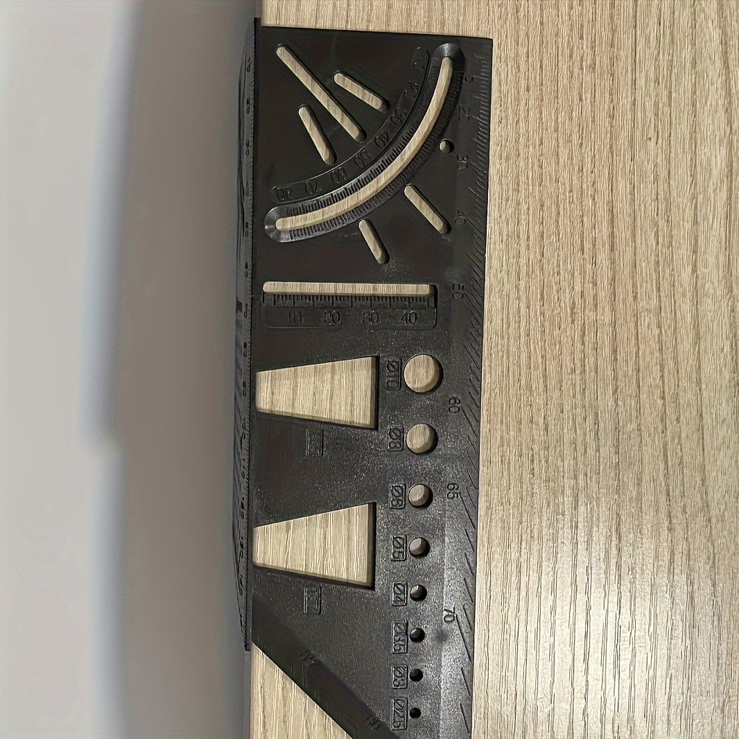 Angle Measuring Ruler with 45° and 90° Marks for Woodworking and Drafting Durable ABS