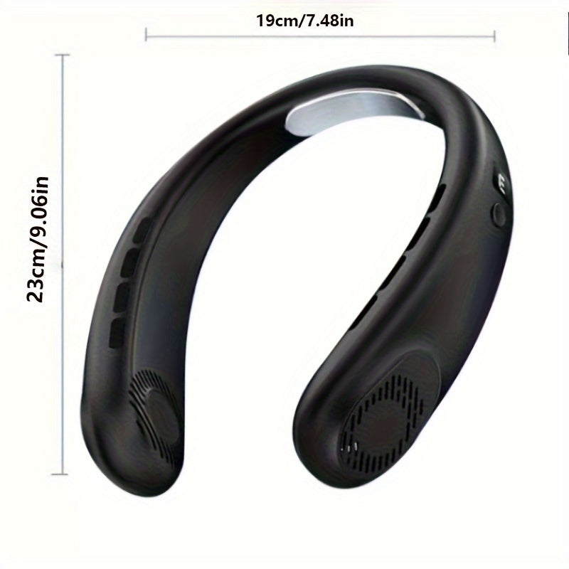 Rechargeable Wearable Neck Fan with USB Charging and Quiet Operation