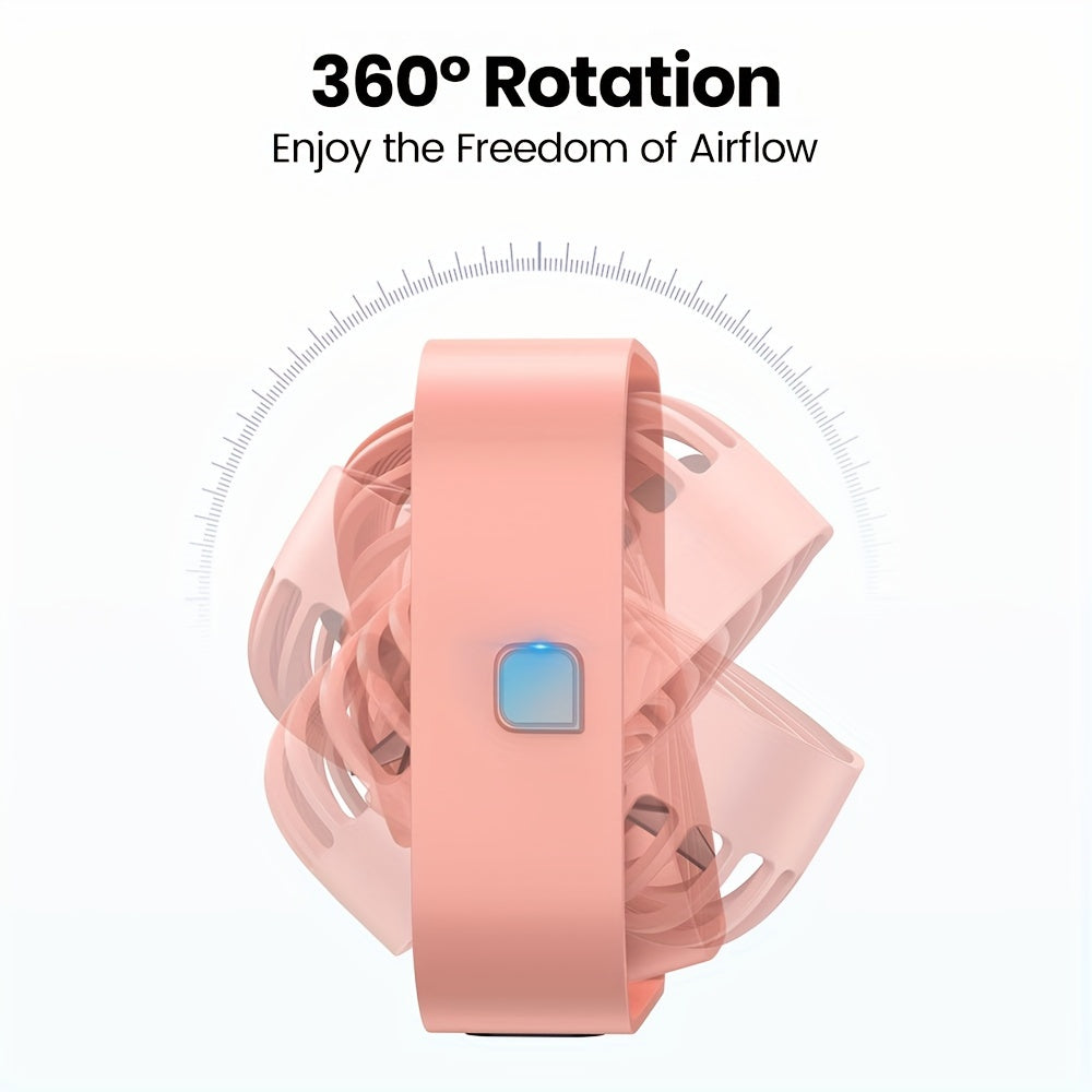 Mini USB Desk Fan Portable Quiet Table Fan with High Airflow for Bedroom RV Ventilation